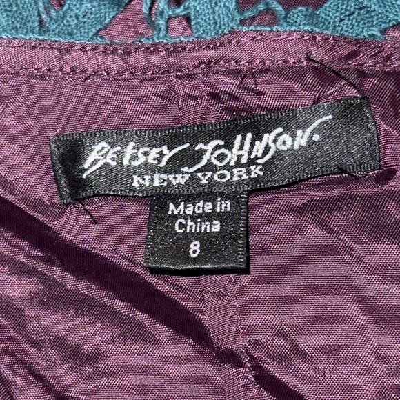 Betsy Johnson Vintage Y2K Black Label Deep Teal Halter Midi Dress SZ 8 - Picture 11 of 12